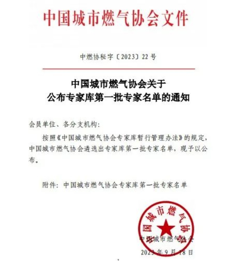 利来老牌国际官网app科技子公司专家入选中燃协专家库,助力行业高水平高质量生长 利来老牌国际官网app科技子公司专家入选中燃协专家库,助力行业高水平高质量生长